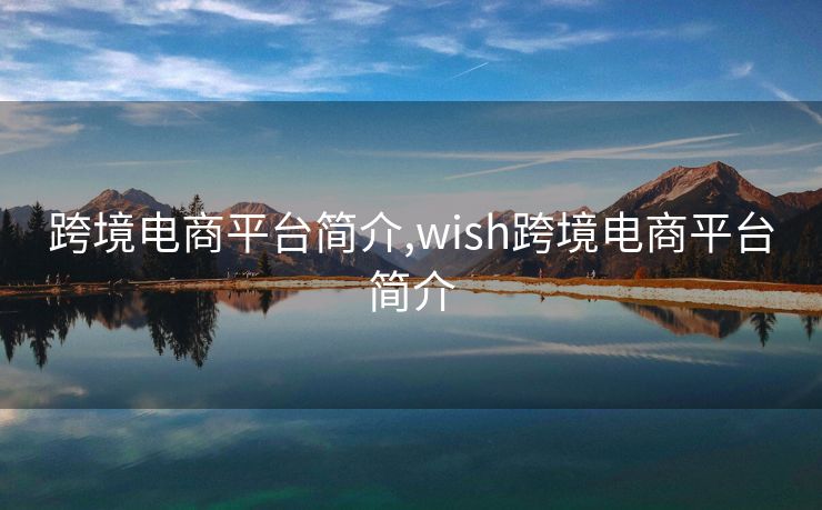跨境电商平台简介,wish跨境电商平台简介 跨境电商平台简介,wish跨境电商平台简介