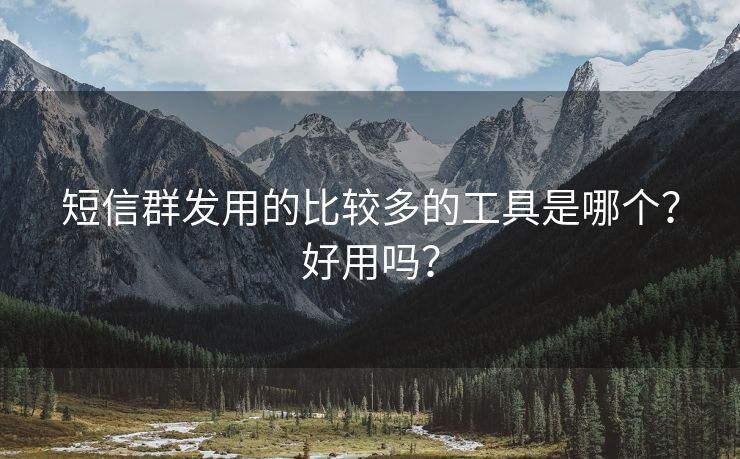 短信群发用的比较多的工具是哪个?好用吗? 短信群发用的比较多的工具是哪个?好用吗?