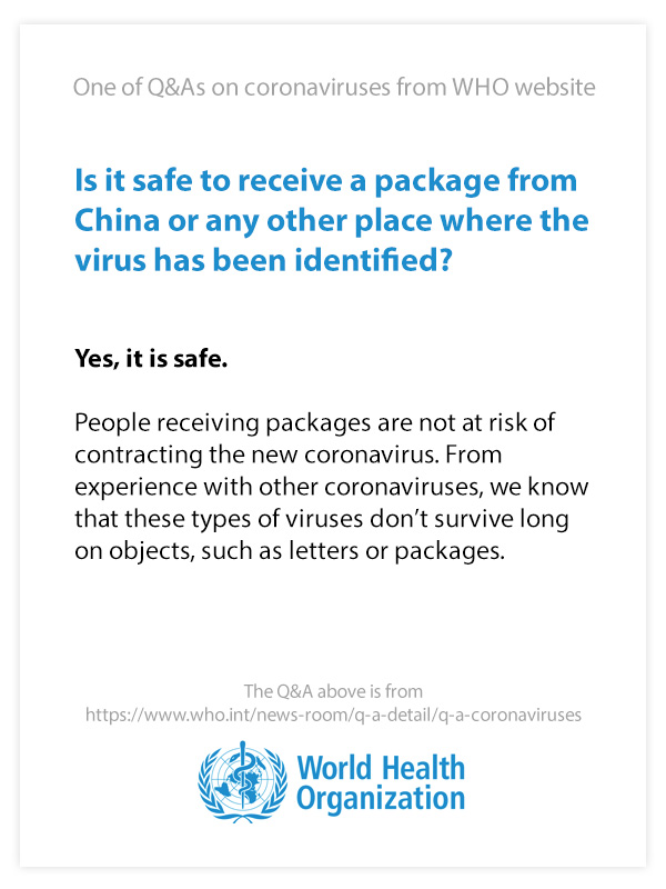 WHO世卫组织关于新冠肺炎病毒疫情/COVID-19的专题FAQ