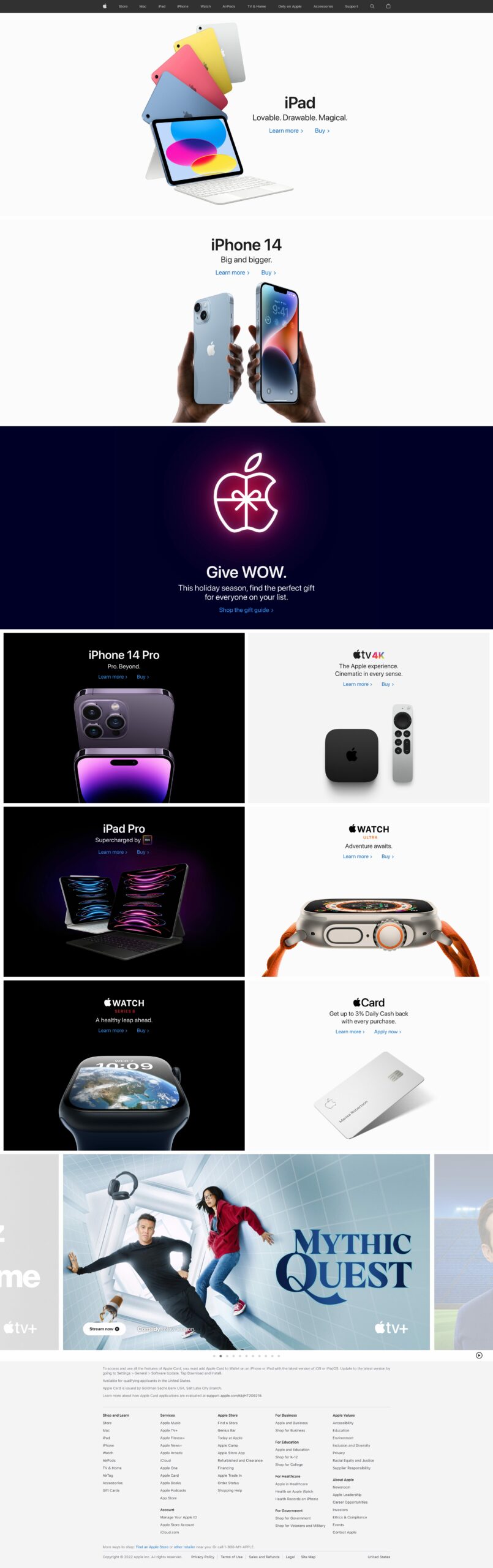 图1:某年某月某日,apple.com首页截图
