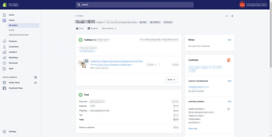 Shopify基础建站管理订单教程