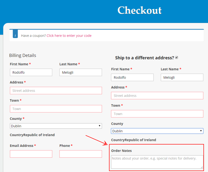 WooCommerce 教程：删除附加信息（订购说明）在 Checkout 页面
