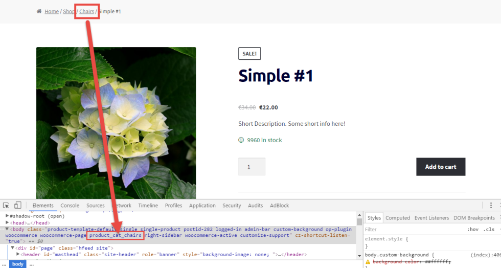 WooCommerce 教程：将产品类别添加到 CSS Body Class