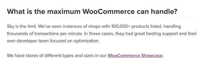 WooCommerce 可以处理上架多少个产品？