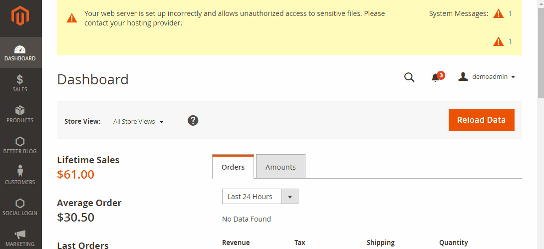 Magento 2 Demo Transactions Management