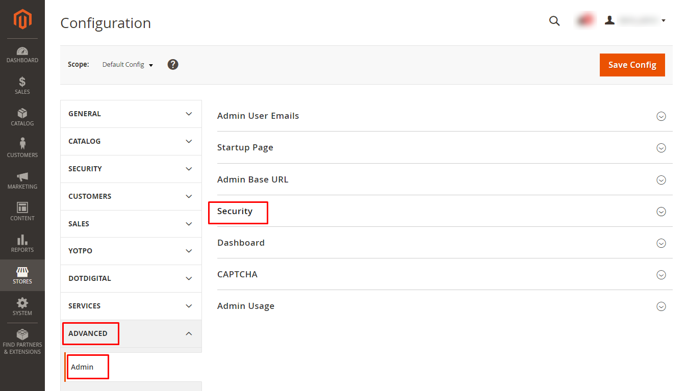 如何在 Magento 2 中禁用管理员密码过期