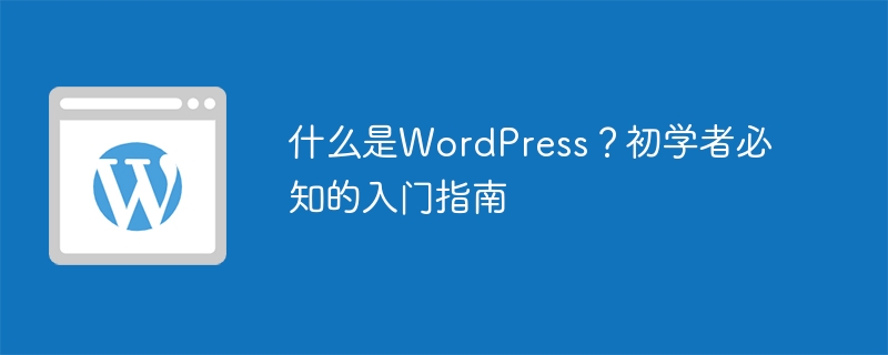 什么是WordPress?初学者必知的入门指南