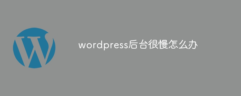 wordpress后台很慢怎么办