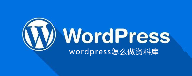 wordpress怎么做资料库