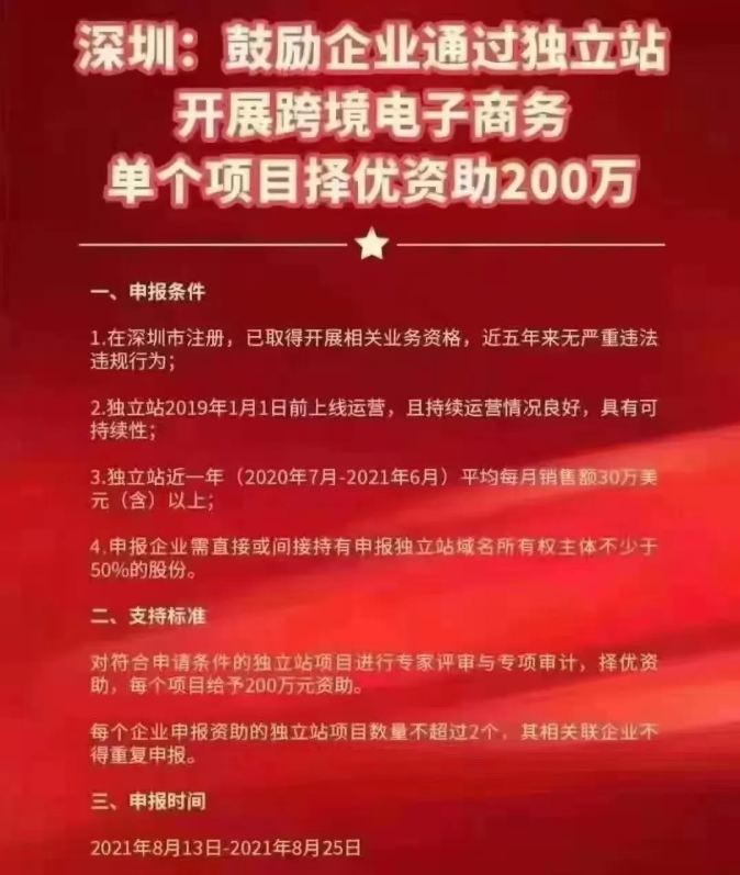 独立站卖家最高补贴200w！快来深圳做跨境电商-【OpenCart独立站】