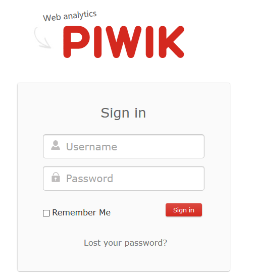 登录piwik