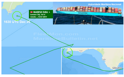 突发!马士基集装箱船机舱失火!挂靠多个港口!