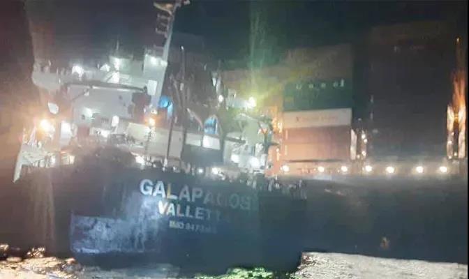 货主货代请注意:一满载中国出口货物的海运集装箱船发生严重装船事故!