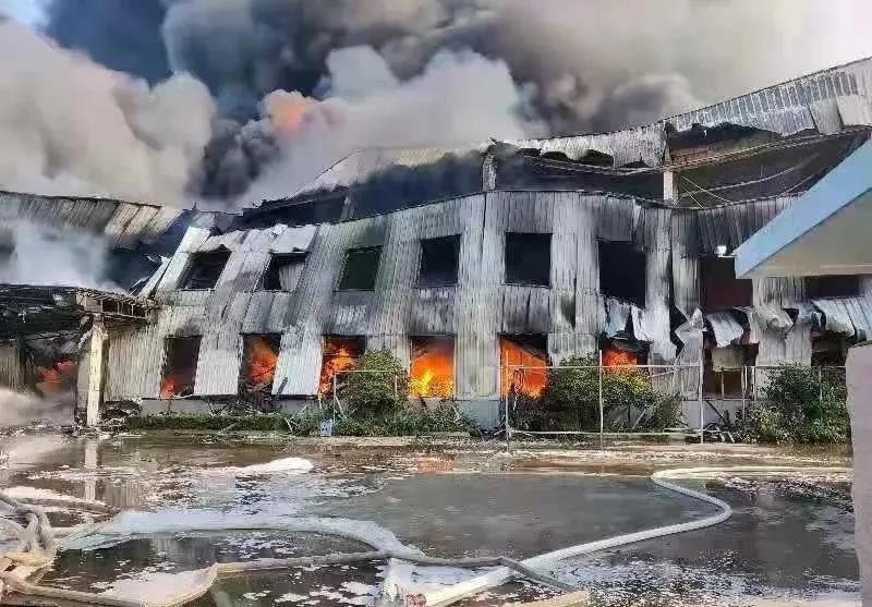 突发:青岛一外贸保税区仓库着火!着火原因还在调查中!